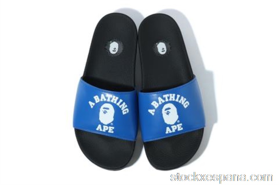 Outlet A Bathing Ape College SliOutlet Sandals Blue