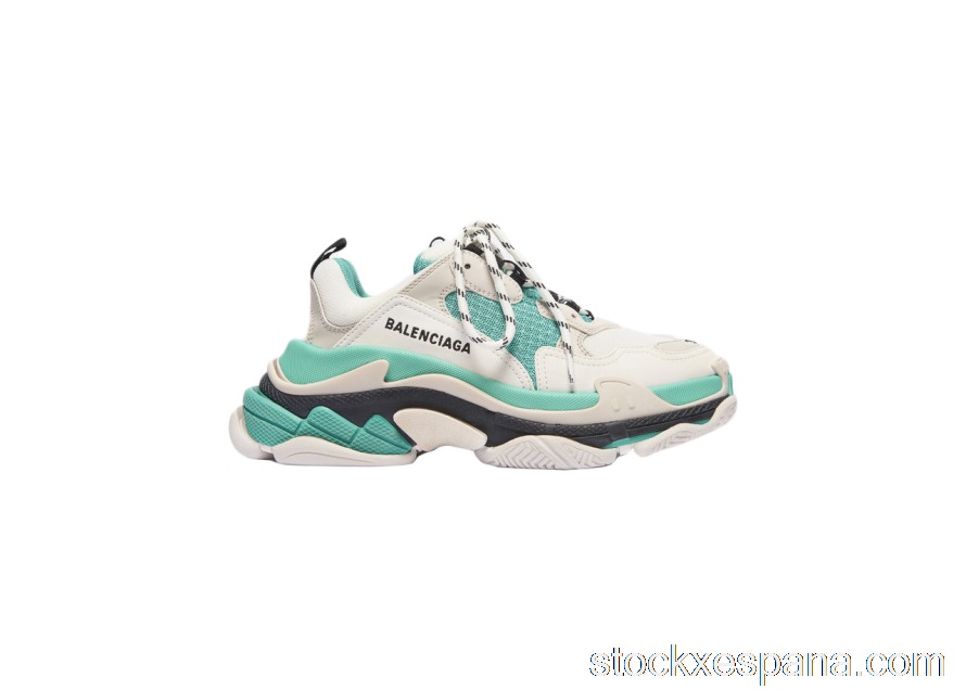 Outlet Balencaiga Triple S White Grey Turquoise (W) 524039W09OH3005