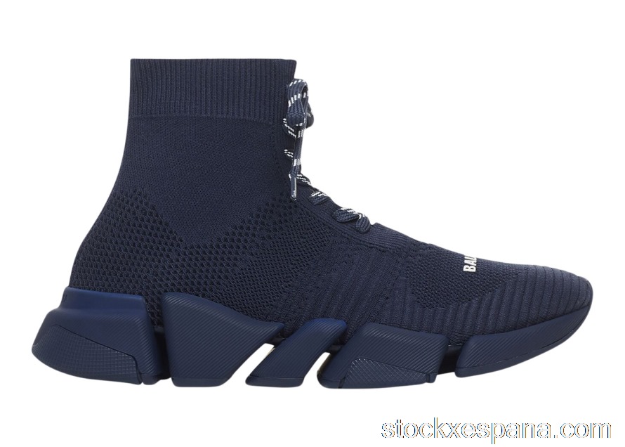 Outlet Balenciaga 2.0 Lace Up Recycled Dark Blue 617258W2DB14909