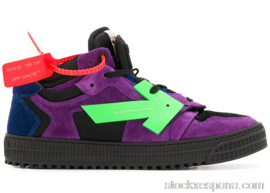 Outlet Off-White Off Court Low Top Purple Green OMIA151R20D380592940