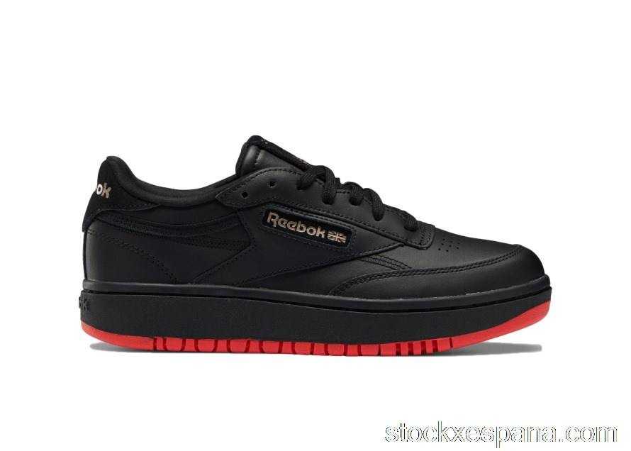Outlet Reebok Coated Club C Double Cardi B Black Red (W) H01270