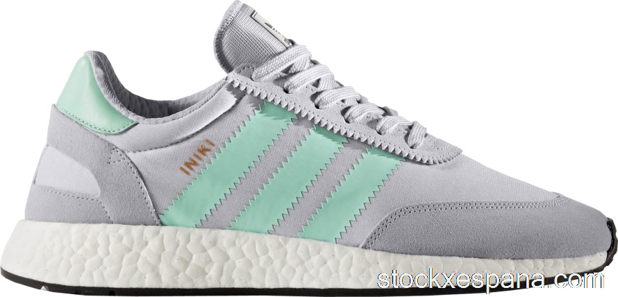 Outlet adidas Iniki Runner Grey Easy Green (W) BB2747