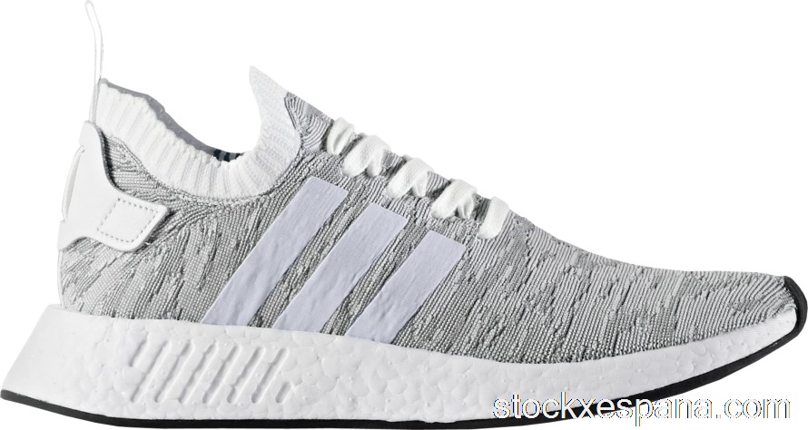 Outlet adidas NMD R2 Primeknit White Black BY9410