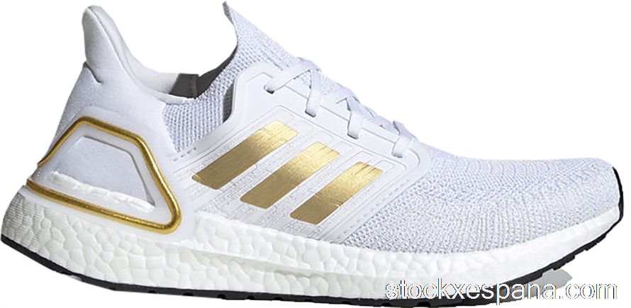 Outlet adidas Ultra Boost 20 Cloud White Gold Metallic (W) EG0727
